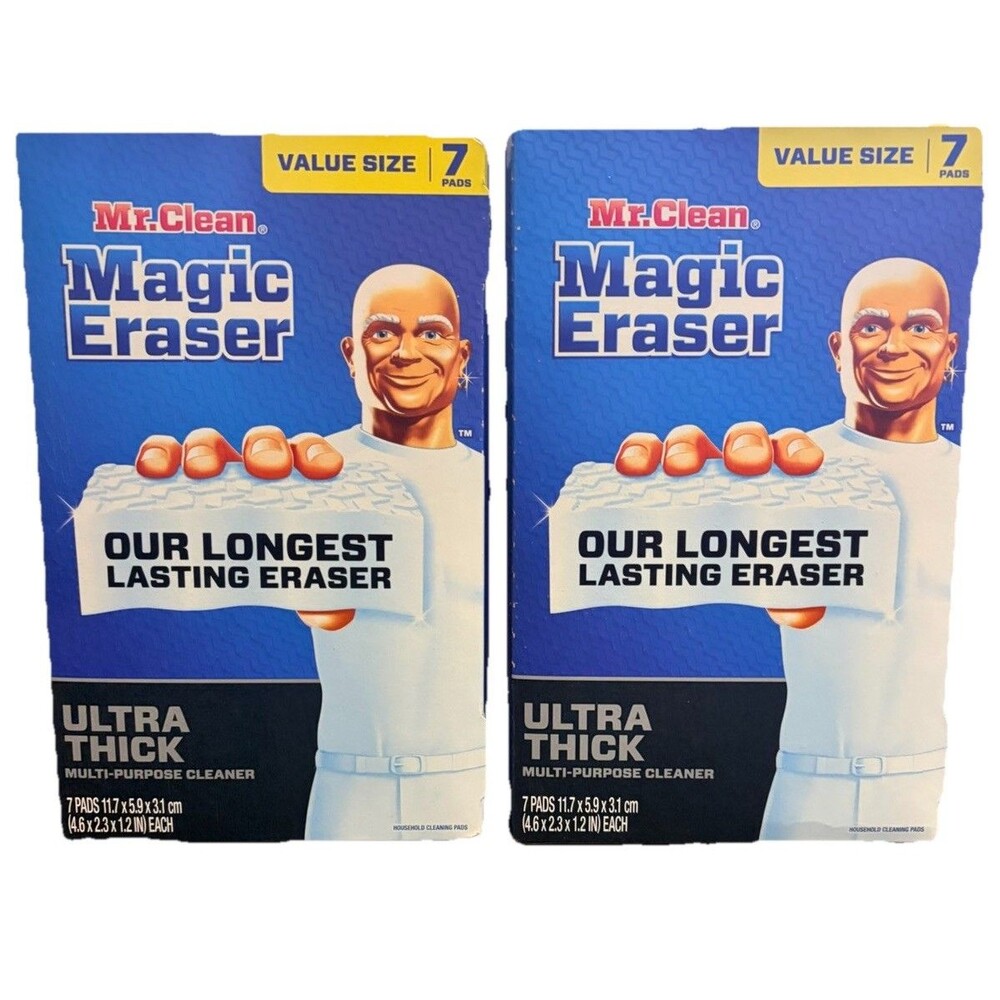 Mr Clean Magic Eraser Ultra Thick 7 Count 2 Pack (14 Pads Total) NEW